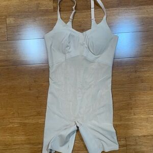 Honeylove beige mid thigh body suit size M